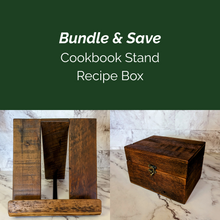 Load image into Gallery viewer, Cookbook Stand & Recipe Box Bundle