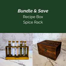 Load image into Gallery viewer, Recipe Box & Spice Rack Bundle