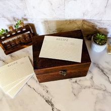 Load image into Gallery viewer, Reclaimed Wood Recipe Box (4x6 Recipe Cards)