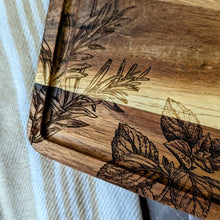 Load image into Gallery viewer, Herbs Acacia Wood Cutting Board