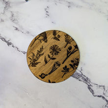 Load image into Gallery viewer, Engraved Floral Wood Coasters