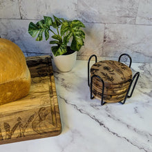 Load image into Gallery viewer, Engraved Floral Wood Coasters