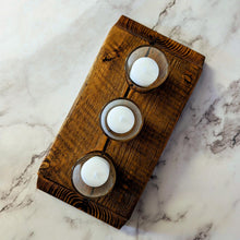 Load image into Gallery viewer, Barn Beam 3 Votive Candle Holder