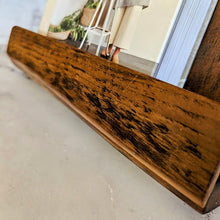 Load image into Gallery viewer, Reclaimed Wood Recipe Cookbook Stand Space Saving Folds Flat
