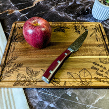 Load image into Gallery viewer, Herbs Acacia Wood Cutting Board
